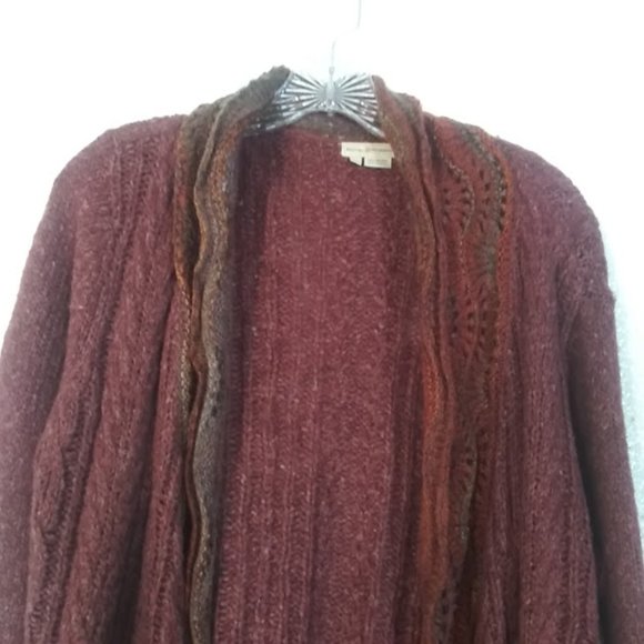 Royal Robbins women's size L burgundy multicolored cardigan sweater - Picture 2 of 14